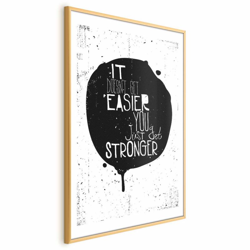 Plakat Artgeist Stronger 40x60 cm z ramą złotą 1 szt
