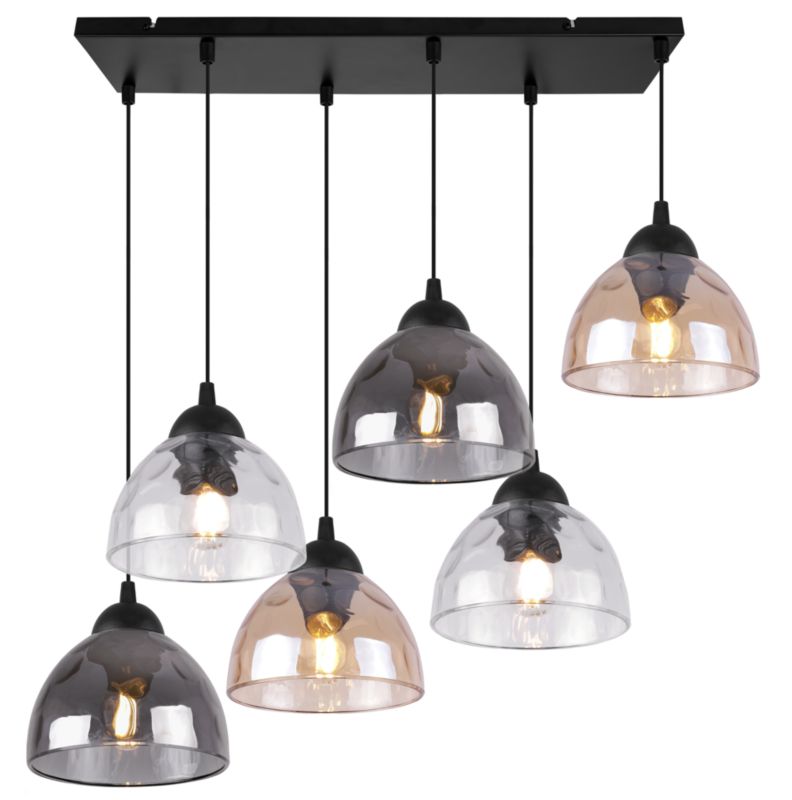 Lampa sufitowa wisząca Light Home LH Venice 6x E27 60W klosz mieszany 1szt.