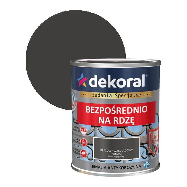 Emalia antykorozyjna Dekoral brąz czekoladowy półmat 0,65 l