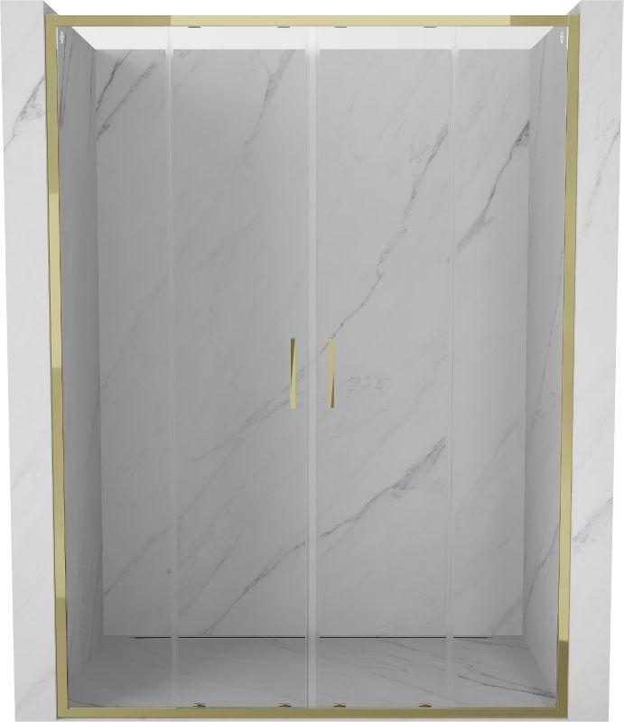 Drzwi prysznicowe rozsuwane Mexen Exo złote transparent 130x200 cm 1 szt.