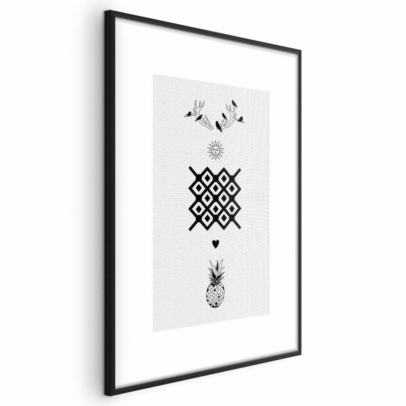 Plakat Artgeist Szczęście 60x90 cm z ramą czarną 1 szt