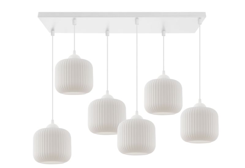 Lampa sufitowa wisząca Light Home LH Riffle Walec 6x E27 60W biały 1szt.