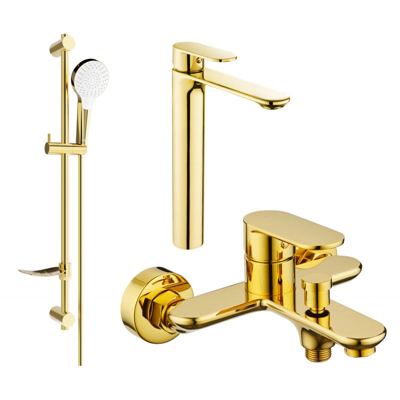 Zestaw wannowy Mexen Milo złoty 71313DF05-50 1 szt.