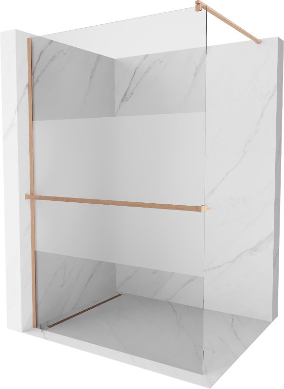 Ścianka prysznicowa Walk-in Mexen Kioto+ transparent/szron 140 x 200 cm 800-140-121-65-35 1 szt.