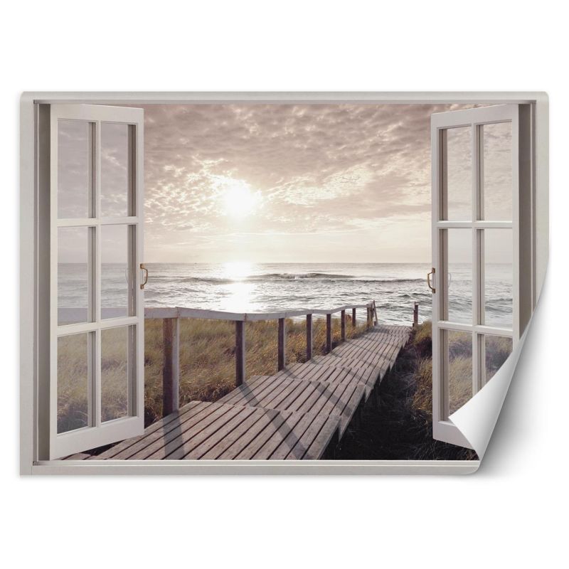 Fototapeta Feeby Okno pomost na plażę 280x200 1 szt
