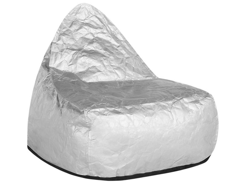 Fotel worek 200 L Drop 63 cm 75 cm Srebrny 1 szt.