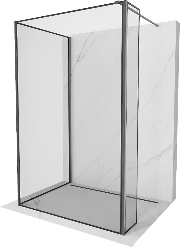 Ścianka prysznicowa Mexen Kioto czarny wzór 140x100x40 cm 800-140-100-221-66-70-040 1 szt.