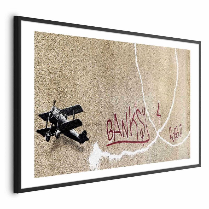 Plakat Artgeist Dwupłatowiec 42x29,7 cm z ramą czarną 1 szt