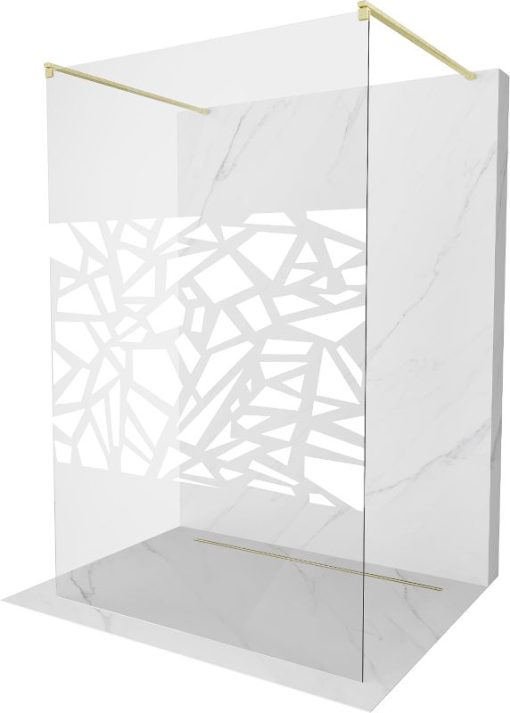 Ścianka prysznicowa Mexen Kioto biały wzór 100x200 cm 800-100-002-55-85 1 szt.