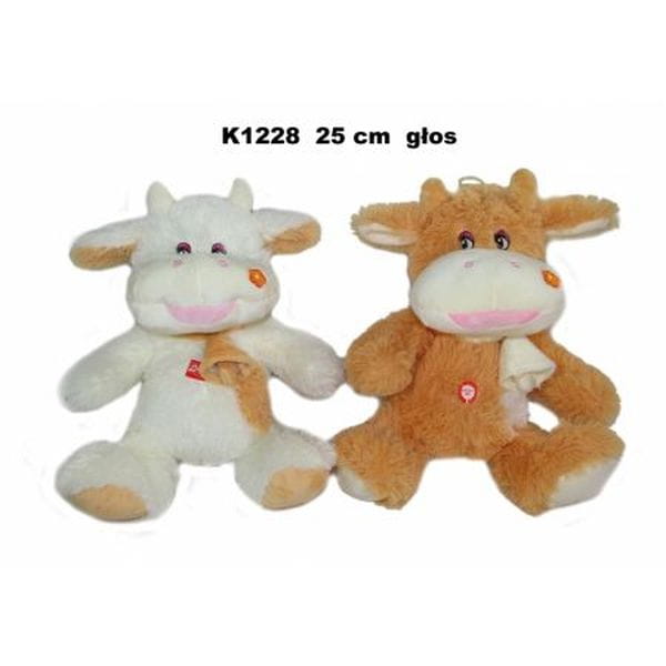 Pluszak KROWA 2 KOLORY 25 CM GŁOS 163769