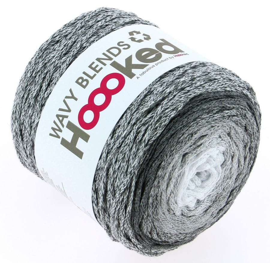 SZNUREK WAVY BLENDS HOOOKED kol. WB07 biało-popielaty .