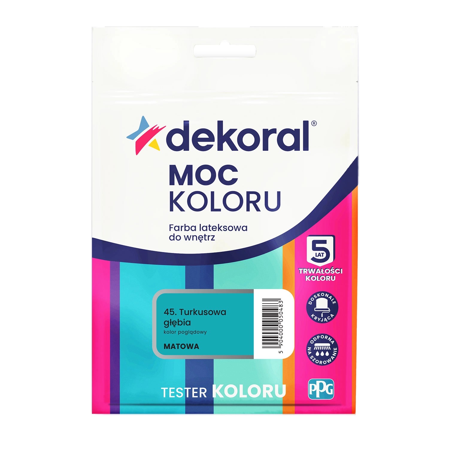 Tester farby Dekoral Moc Koloru turkusowa głębia 40 ml