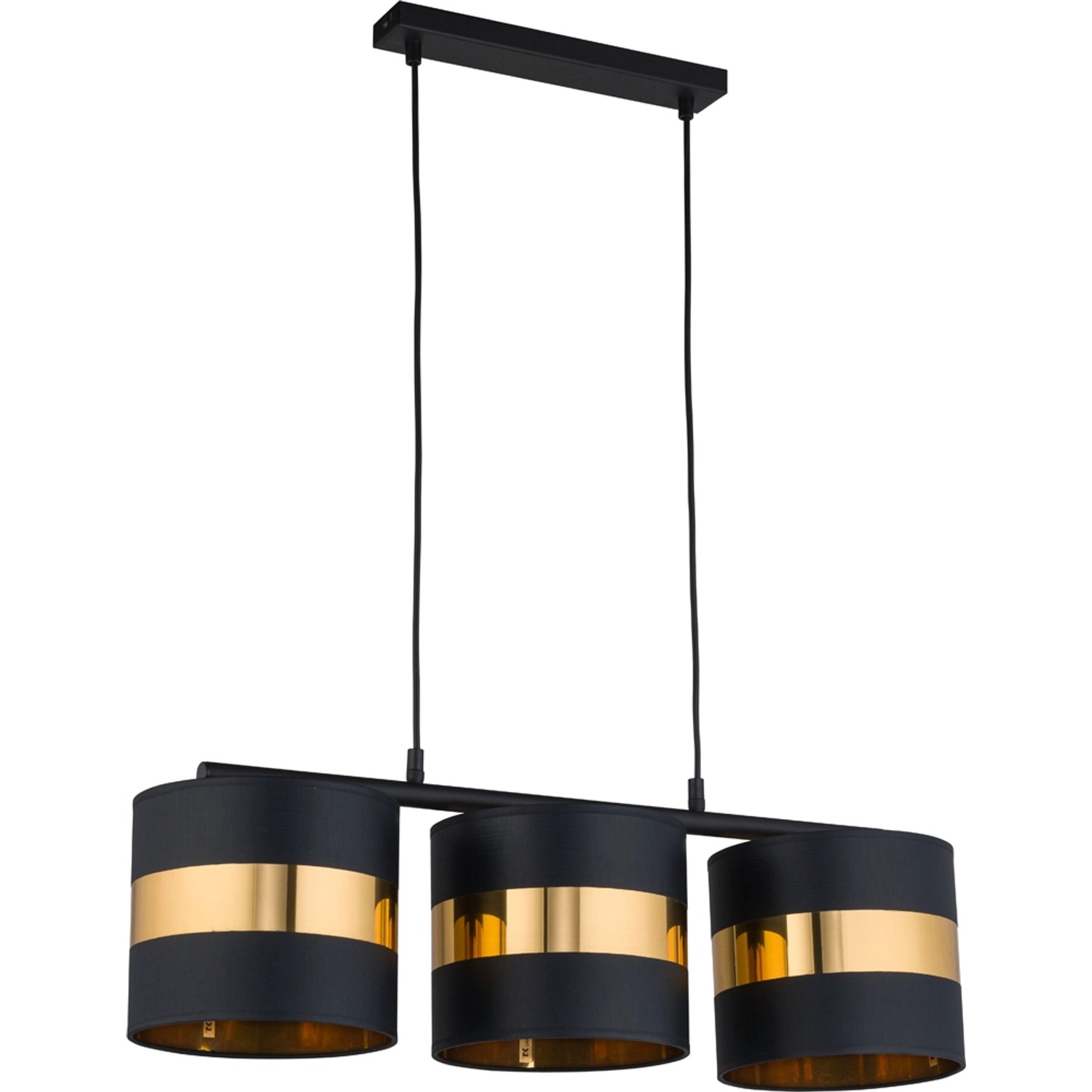 TK Lighting Lampa wisząca PARIS GOLD złota szer.100cm 3xE27