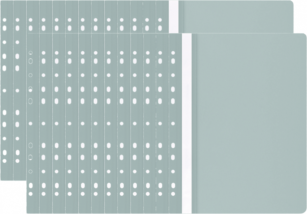 25x Skoroszyt plastikowy oczkowy Office Products, A4, do 200 kartek, szary