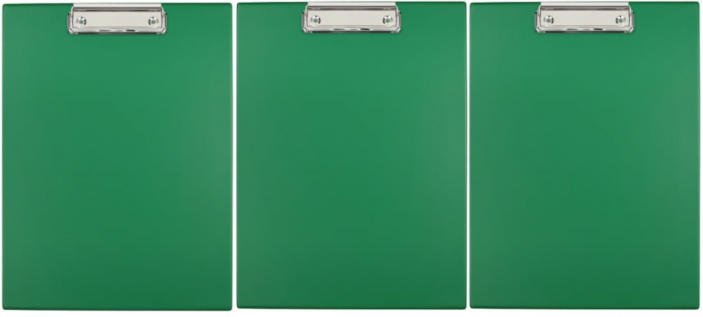 3x Clipboard Biurfol, A4, zielony