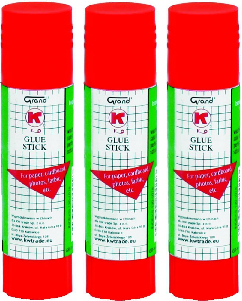 3x klej biurowy Grand, w sztyfcie, 36g
