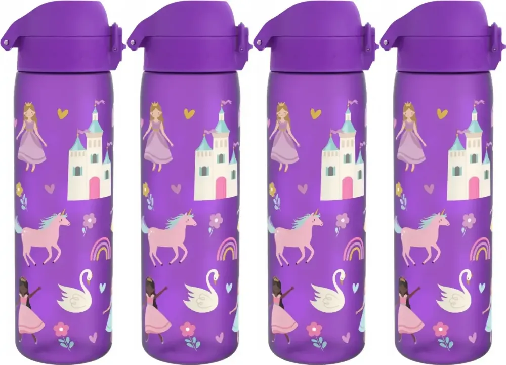 4x Bidon ION8 Princess, recyclon/tritan, 500ml, fioletowy