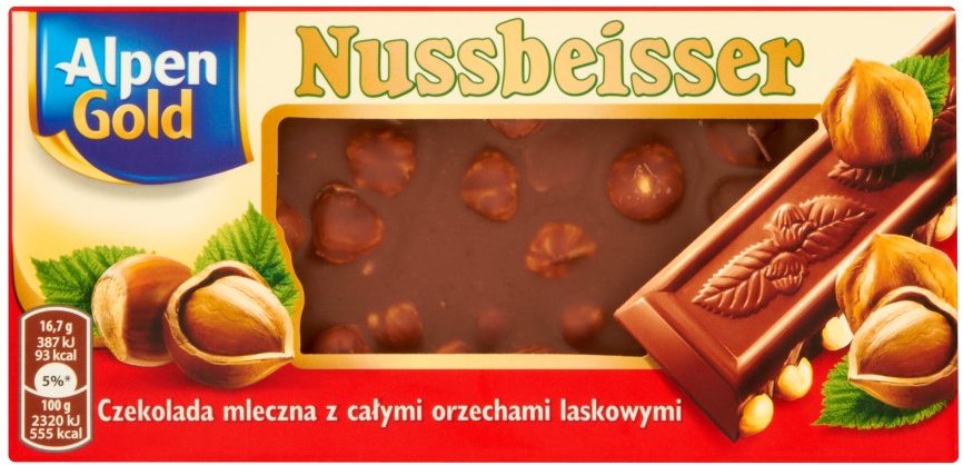 Nussbeisser czekolada mleczna Alpen Gold, 100g