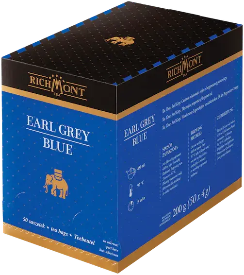Herbata Earl Grey w torebkach Richmont Blue, 50 sztuk x 4g