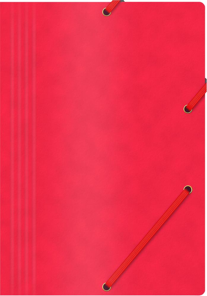 Teczka z gumką Office Products, A4, 390g/m2, preszpanowa, czerwony