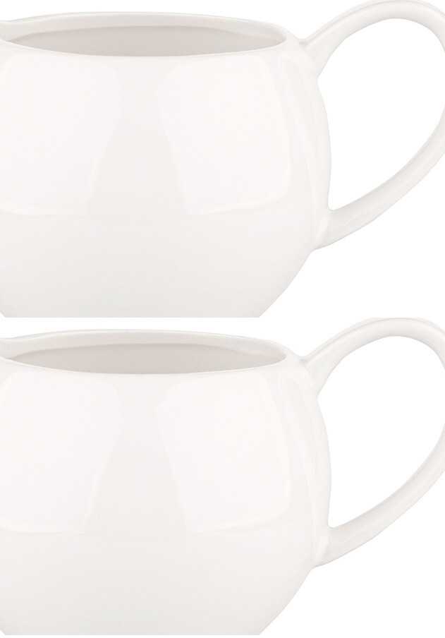 2x Mlecznik Altom Design Bella, 380ml, porcelana, kremowy