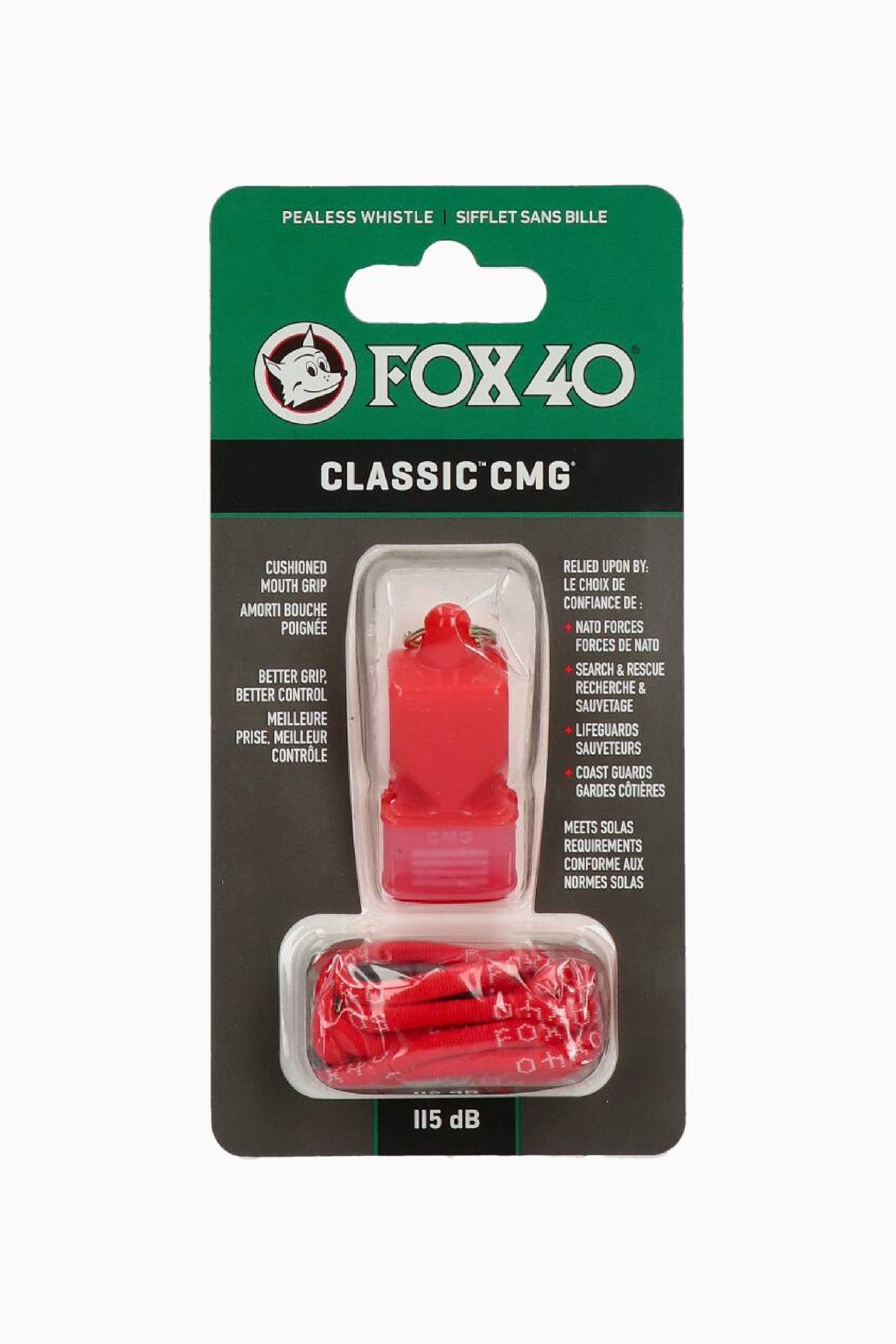 Gwizdek ze sznurkiem Fox40 Classic CMG - Czerwony