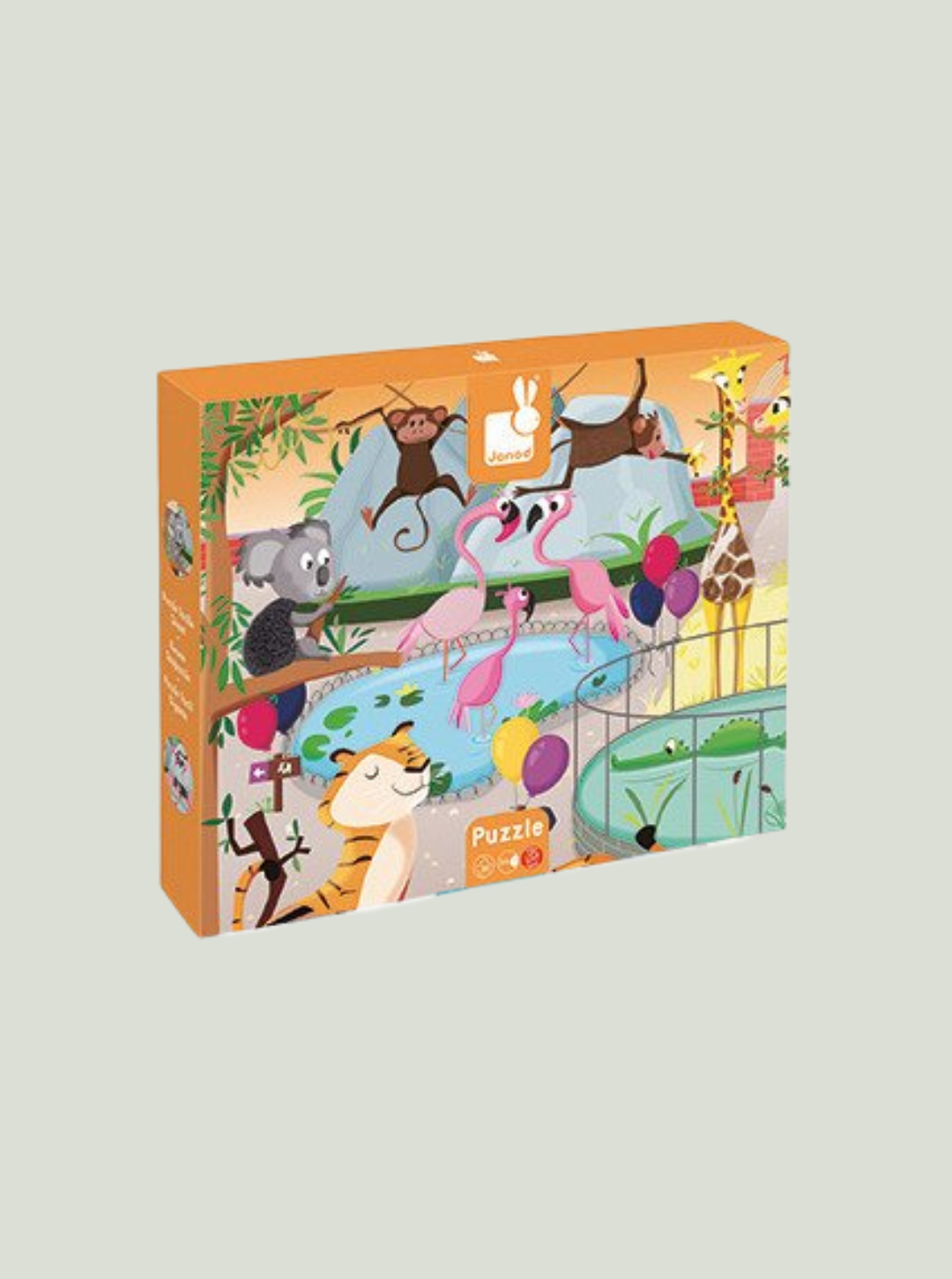 Puzzle sensoryczne 20 elementów Wycieczka do zoo JANOD