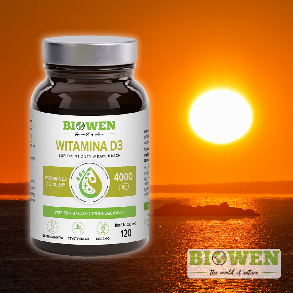 Witamina D3 z lanoliny 120kaps. Biowen