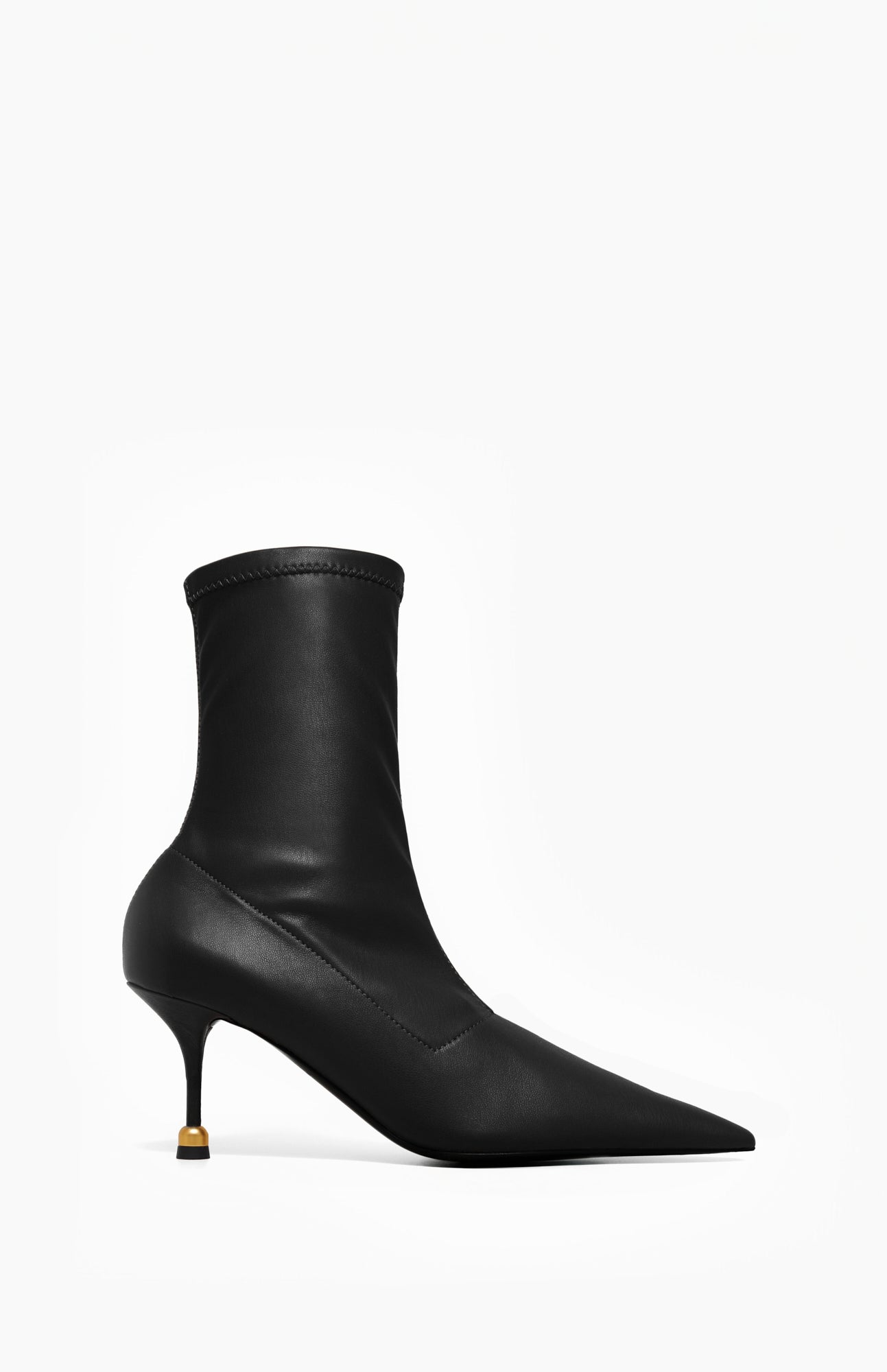 Skórzane botki damskie VALERIE DEEP BLACK 35 - Vanda Novak