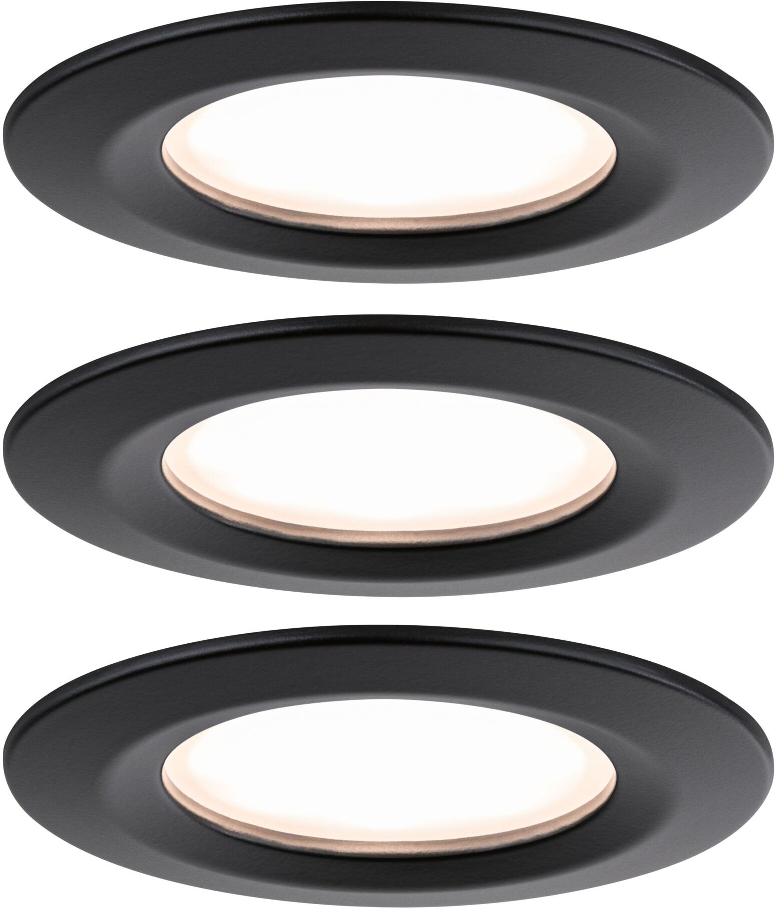 Paulmann Nova Plus Coin lampa do zabudowy 3x6W LED czarny mat 93081