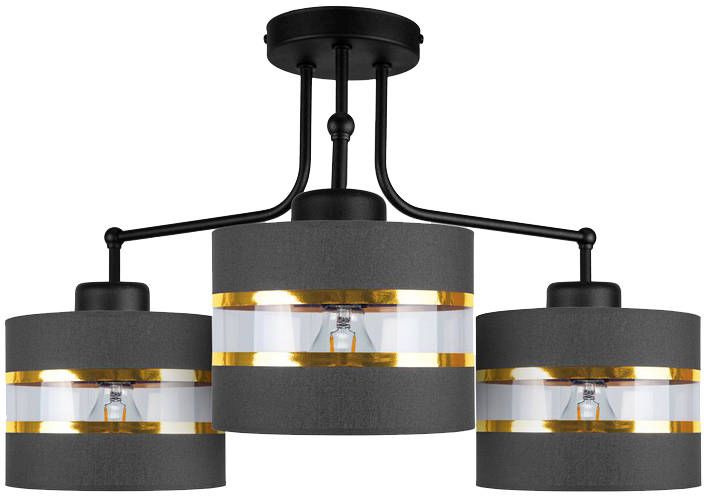 Candellux Andy lampa podsufitowa 3x40W czarna/złota 33-06141
