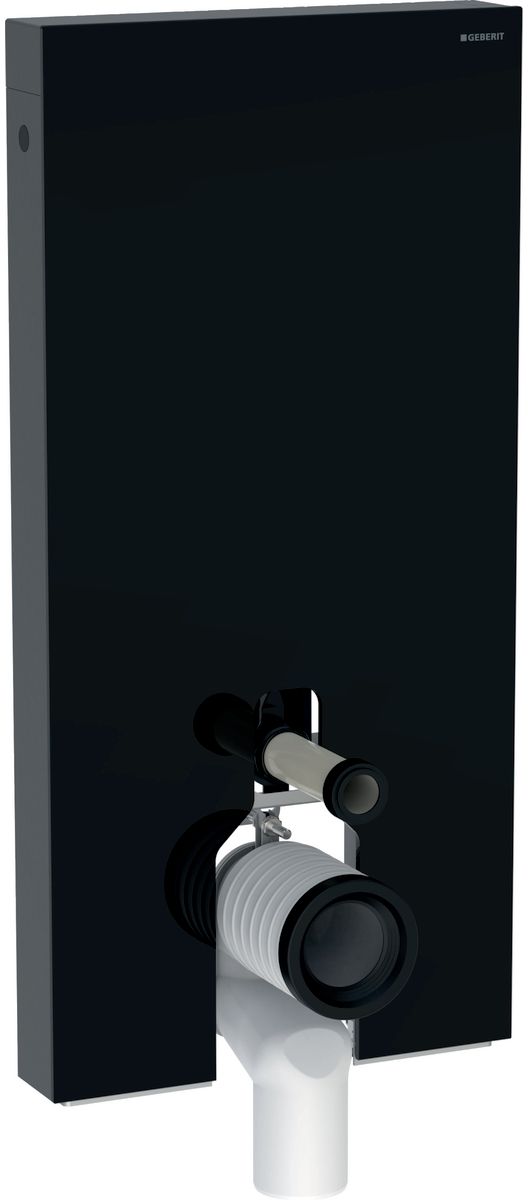 Geberit Monolith moduł sanitarny do miski WC stojącej szkło czarne/aluminium czarny chrom 131.002.SJ.6