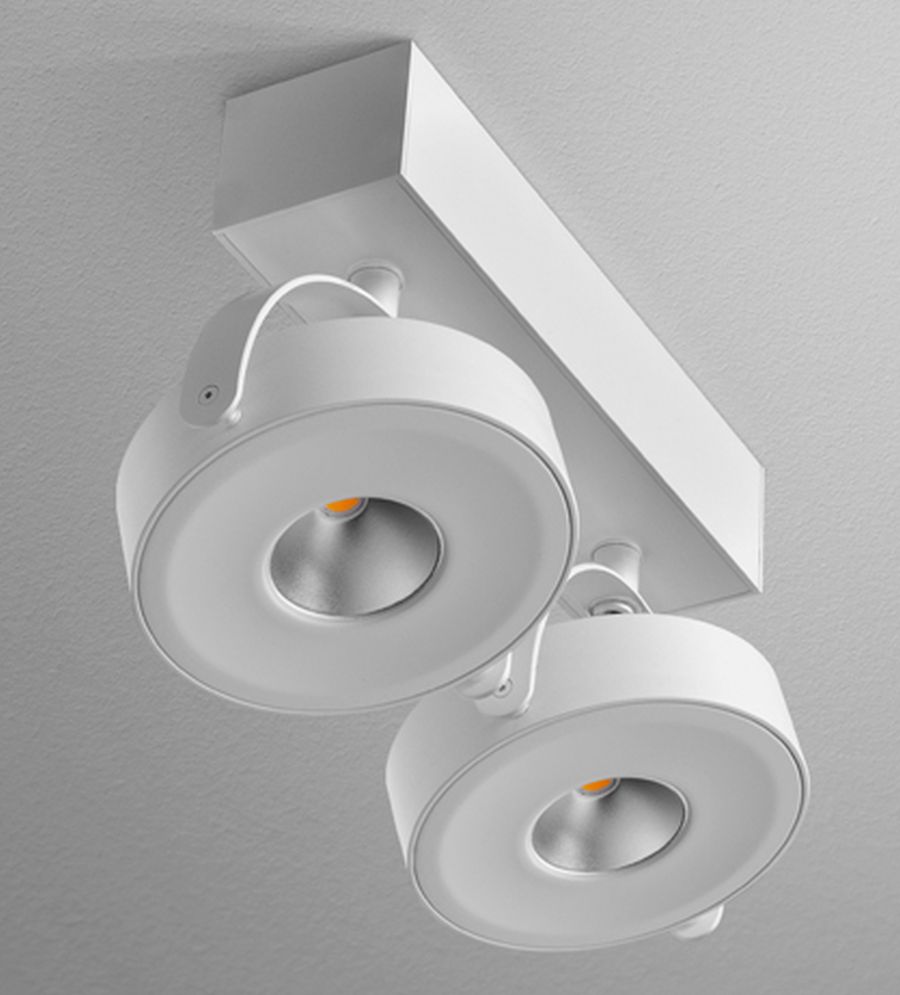 Aqform Ceres lampa podsufitowa 2x12,5W biała struktura 12524-L930-F1-00-13
