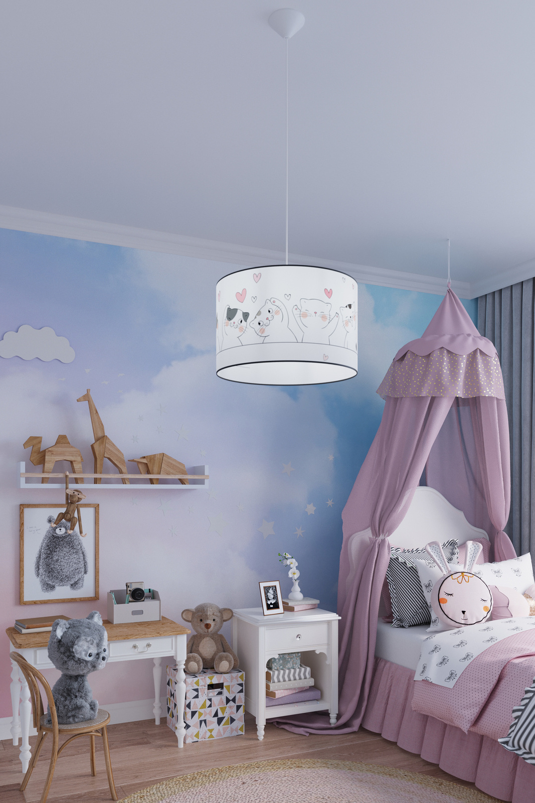 Sollux Lighting Cat lampa wisząca 1x15 W multikolor SL.1419