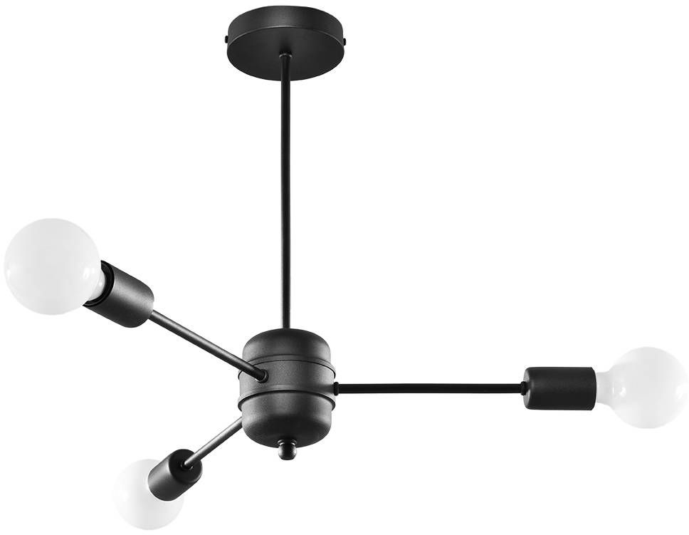 Sollux Lighting Lango 3 lampa podsufitowa 3x60W czarna SL.1021
