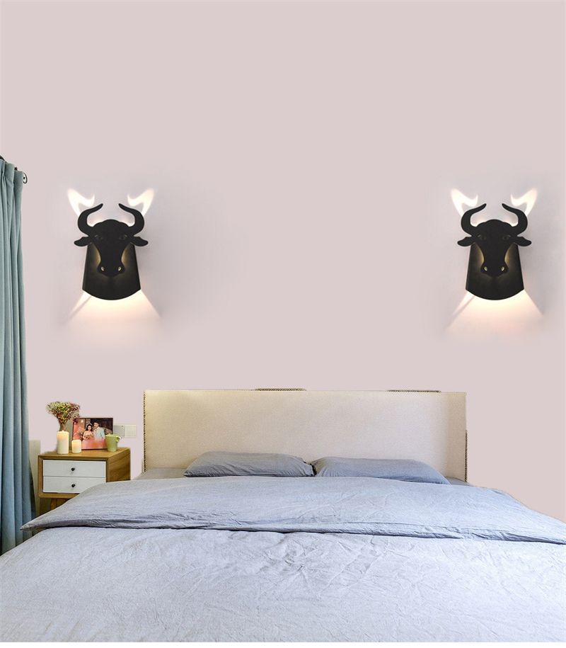 Abigali Origami Bull kinkiet 1x6W LED czarny BULL-B