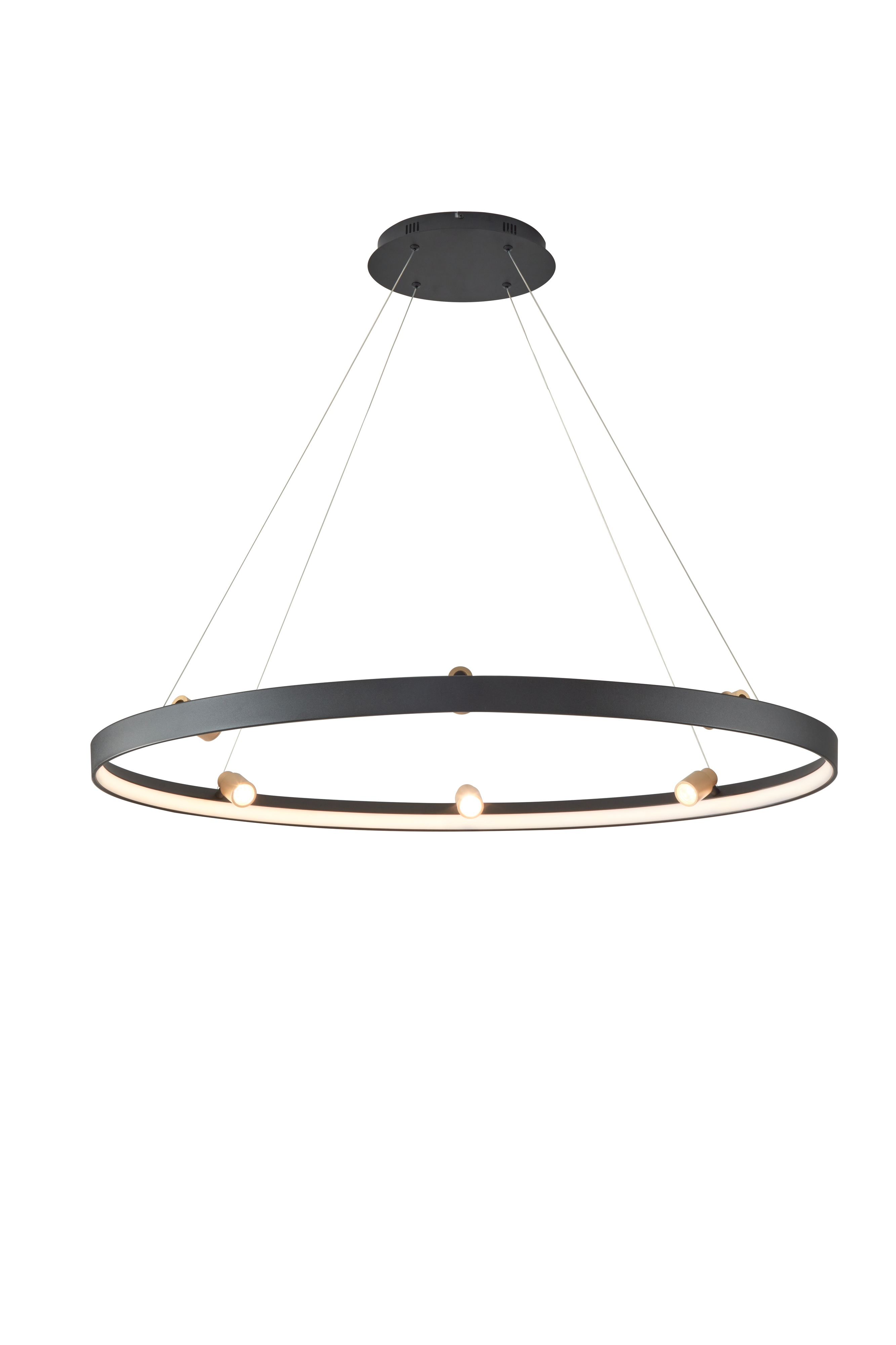 Aviano Pignano lampa wisząca 1x54 W czarna-złota 6206-0710