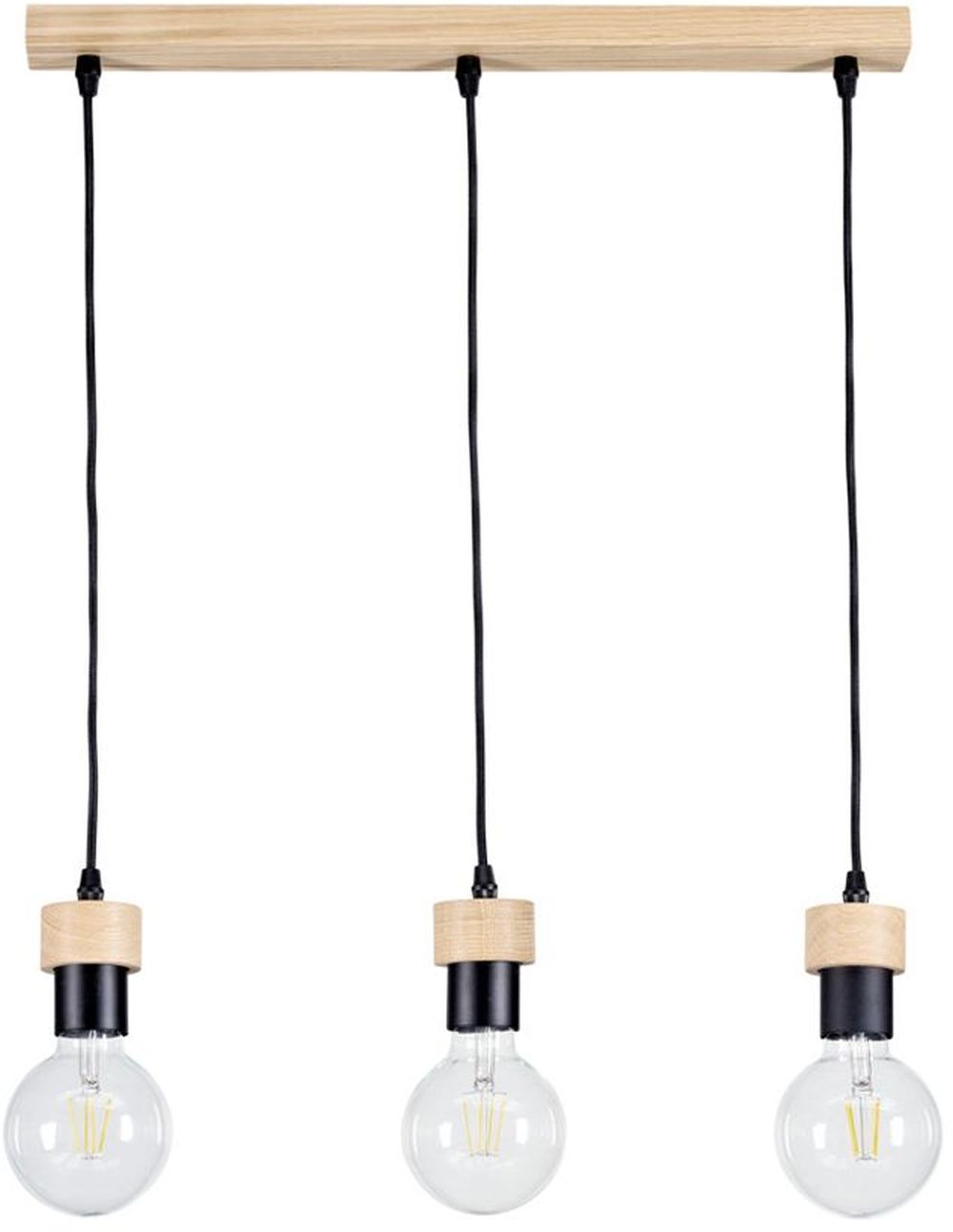 Britop Lighting Clarte lampa wisząca 3x60W dąb/czarny 3274374