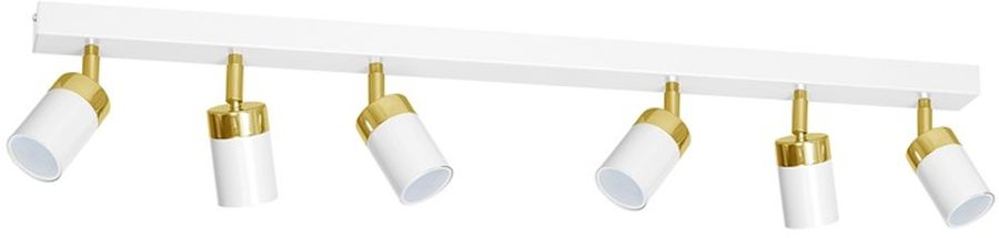 Milagro Joker lampa podsufitowa 6x8W biało/złota MLP6131