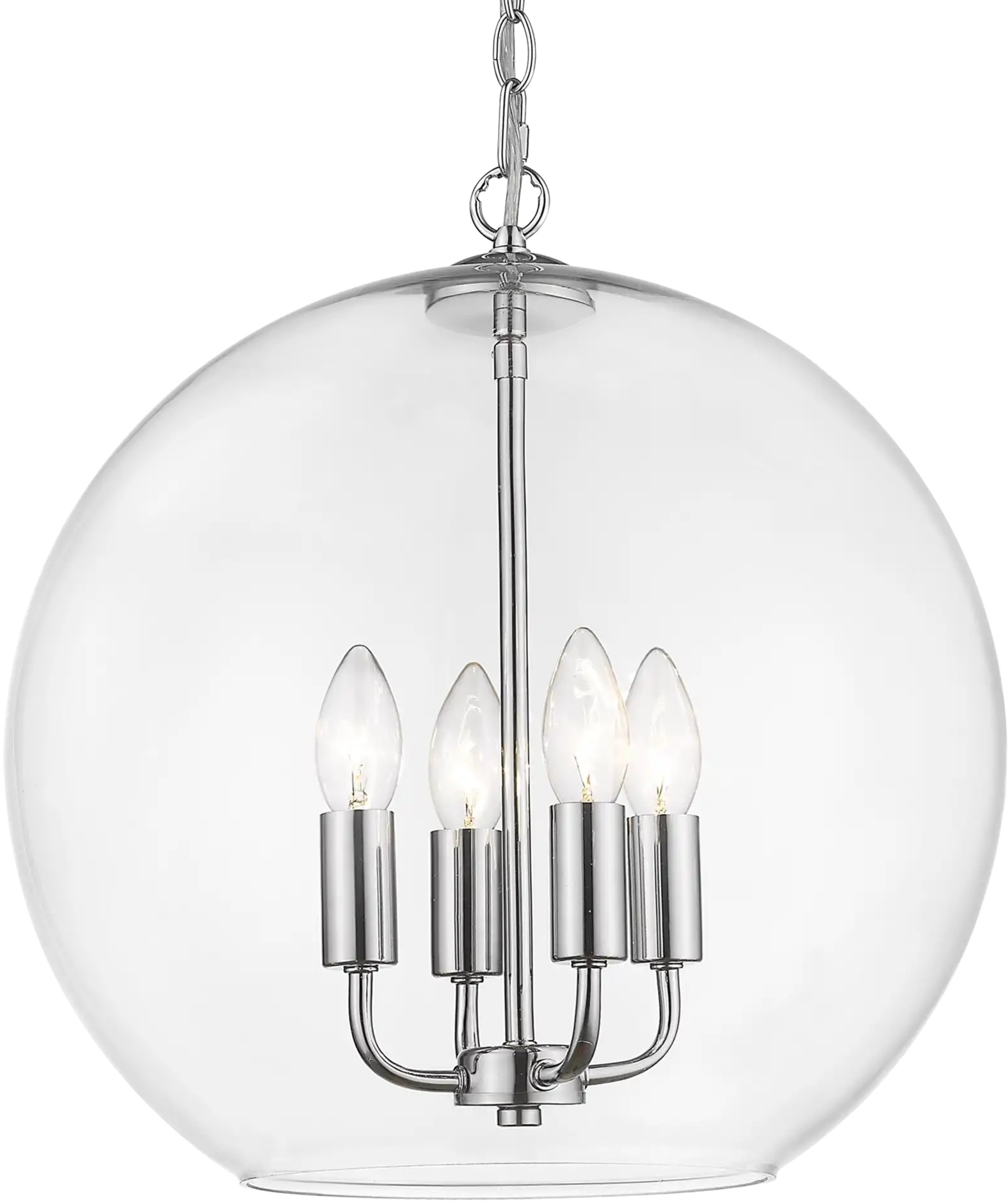 CosmoLight Prague lampa wisząca 4x40W chrom P04974CH