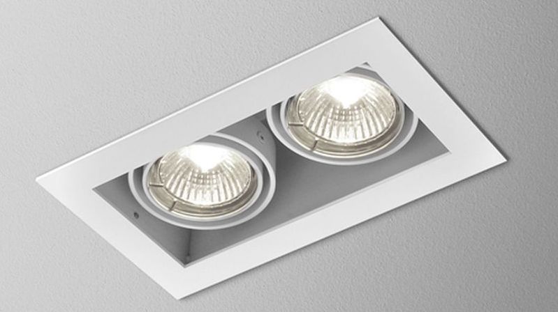 Aqform Squares lampa do zabudowy 2x50W czarna struktura 36812-0000-U8-PH-13