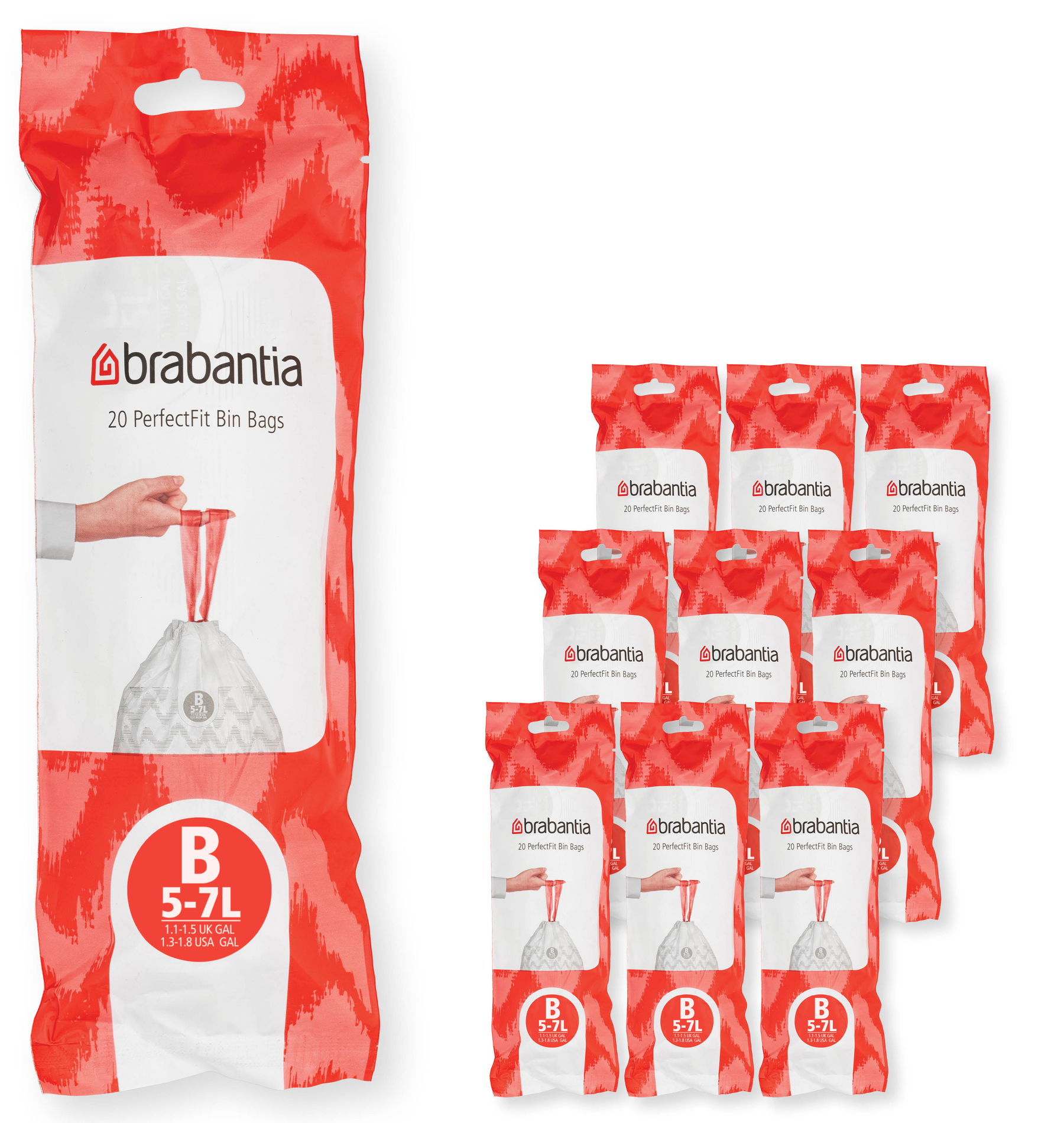 Brabantia PerfectFit worki na śmieci 5 l (200 szt) biały 100314