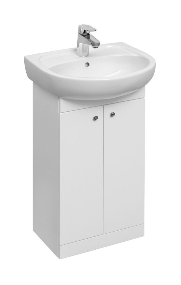 Koło Solo zestaw meblowy 50 cm umywalka z szafką biały połysk 79002-000 - Wysyłka w 24h