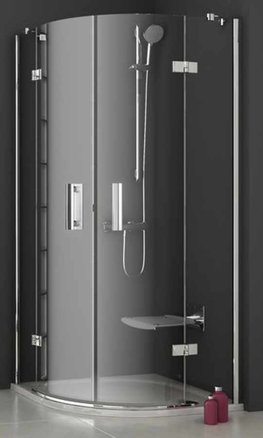 Ravak SmartLine SMSKK4-90 kabina prysznicowa 90x90 cm półokrągła czteroczęściowa chrom/szkło przezroczyste 3S277A00Y1