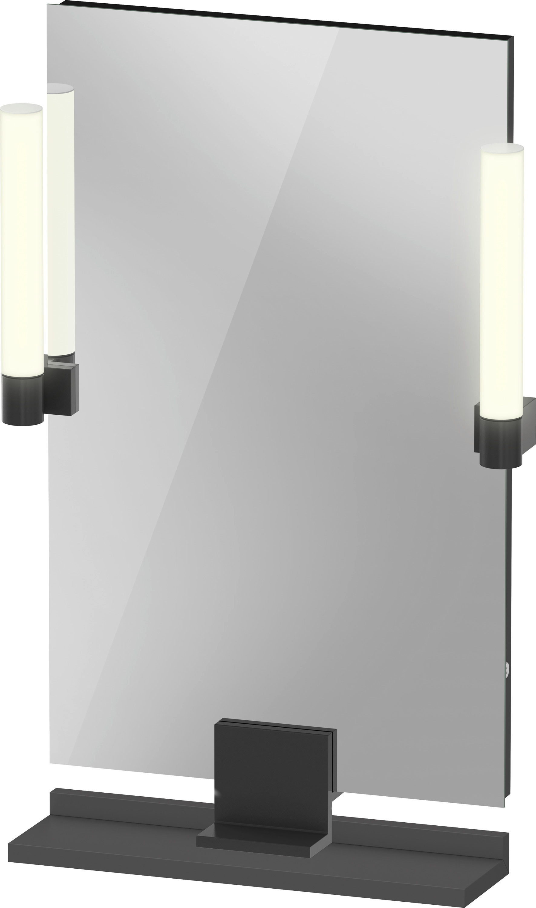 Duravit Sivida lustro 45x65 cm prostokątne z oświetleniem czarny-grafit SV74200BD490000