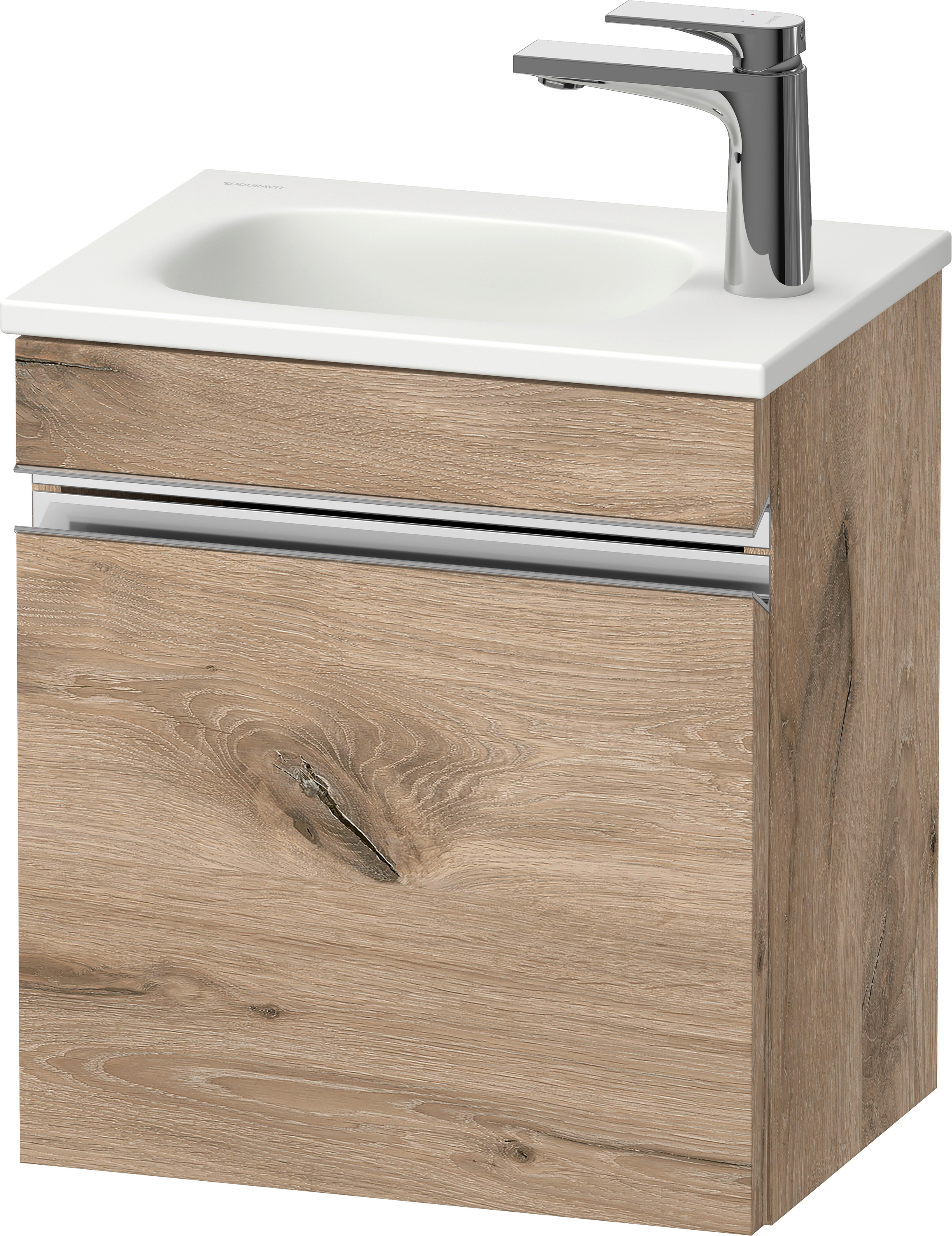 Duravit Sivida szafka 40x29,5x44 cm podumywalkowa wisząca dąb-chrom SV4649L10550000