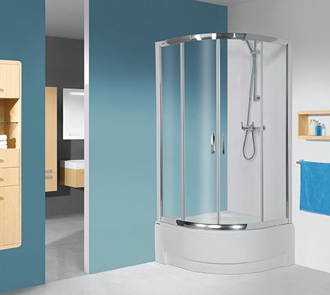 Sanplast TX kabina z brodzikiem 90x90 cm półokrągła biały /szkło przezroczyste 602-271-0362-01-401