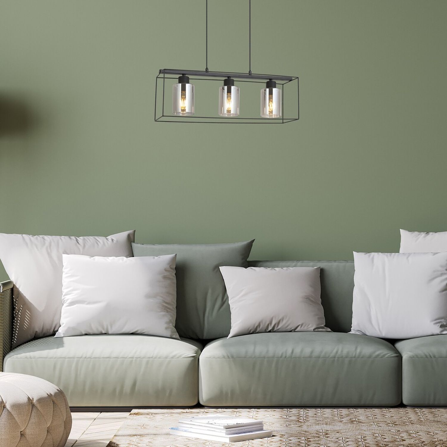 Rabalux Chadwick lampa wisząca 3x25W czarny/szkło dymne 72033 - Wysyłka w 24h