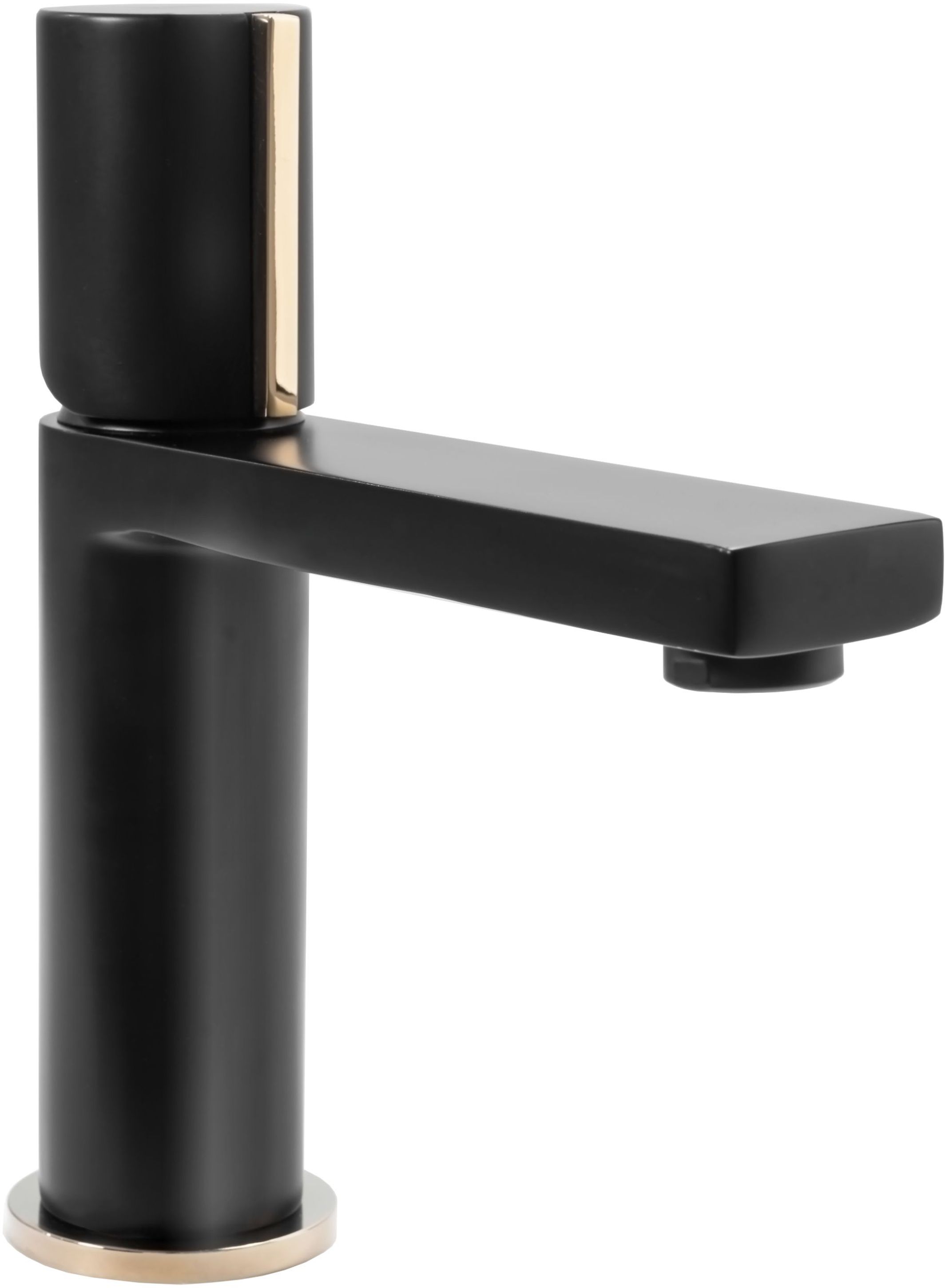 Rea Icon bateria umywalkowa czarny mat/jasnozłoty REA-B5680