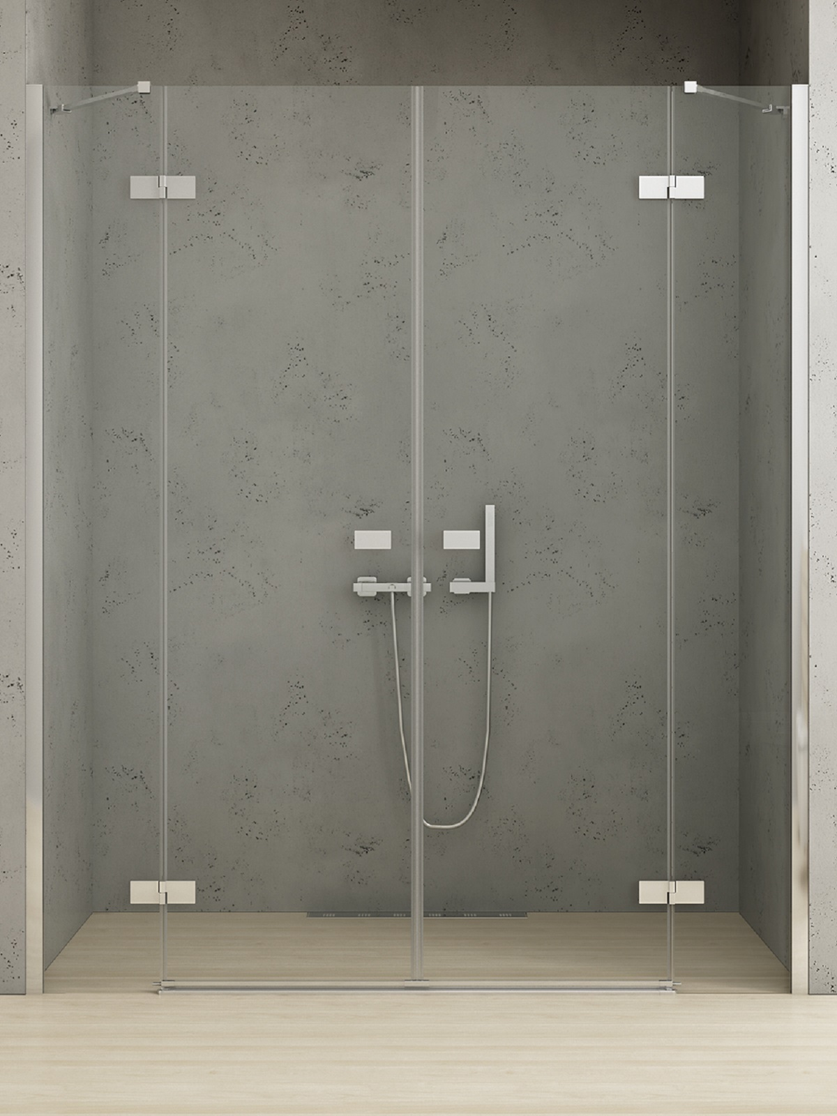 New Trendy Reflexa drzwi prysznicowe 200 cm uchylne chrom połysk/szkło przezroczyste EXK-5073